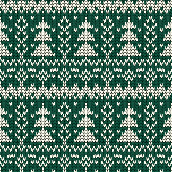 Christmas seamless knitted background. — Stock Vector
