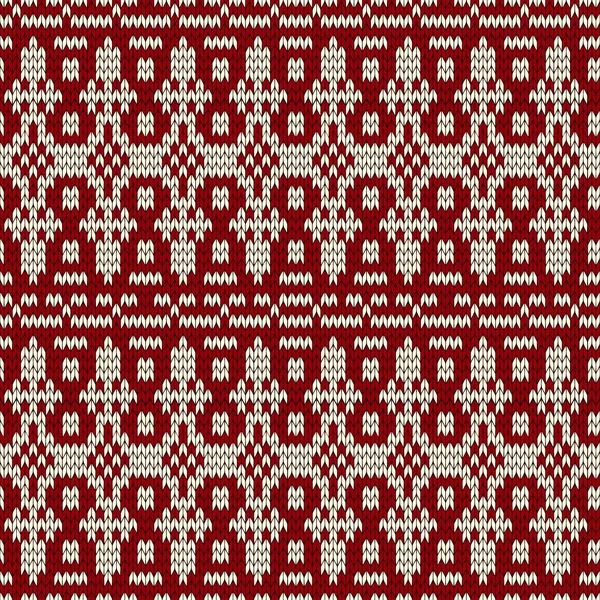 Christmas seamless knitted background. — Stock Vector