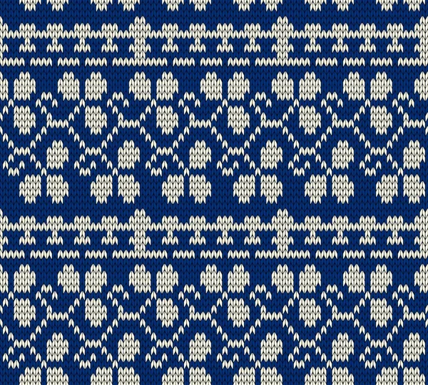 Noël fond tricoté sans couture . — Image vectorielle