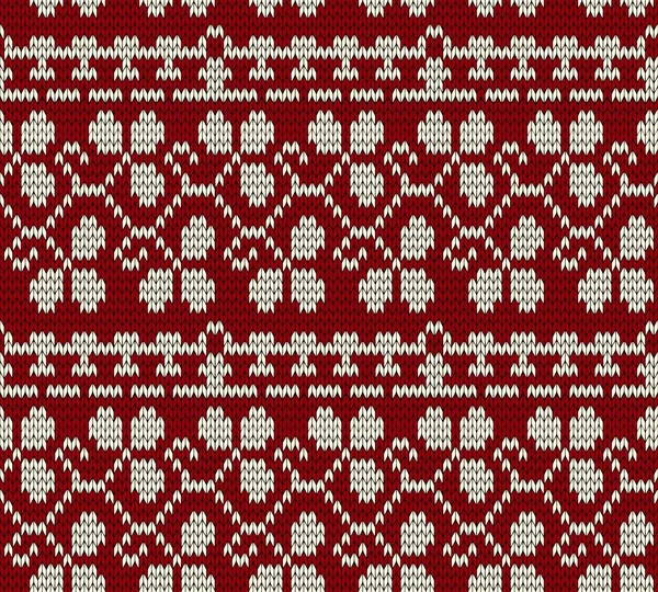 Christmas seamless knitted background. — Stock Vector