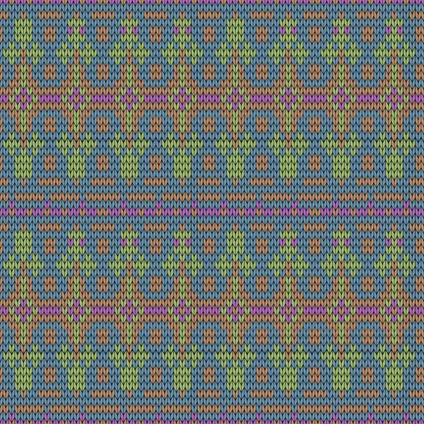 Gebreide naadloze kleurenpatroon. 10 eps — Stockvector