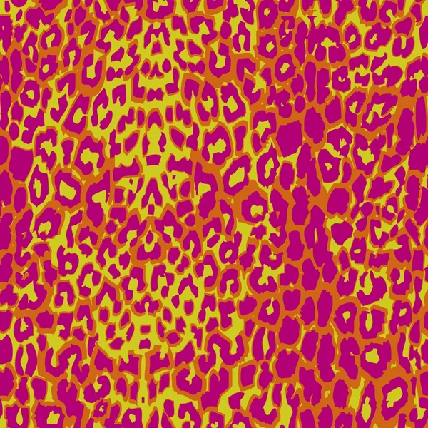 Sömlös röd leopard print. — Stock vektor
