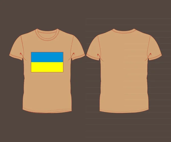 Ukrayna bayrağı ile T-shirt — Stok Vektör