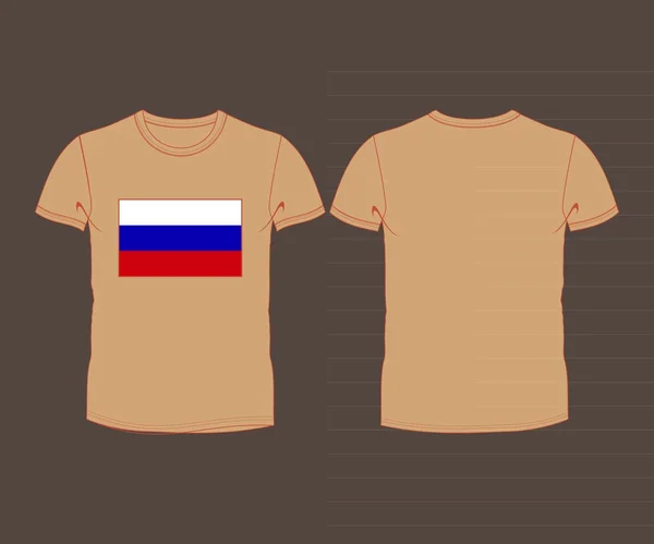 T-shirt z flagą Rosji — Wektor stockowy