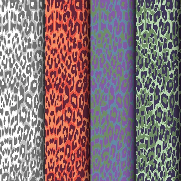 Serie di modelli di leopardo senza soluzione di continuità — Vettoriale Stock