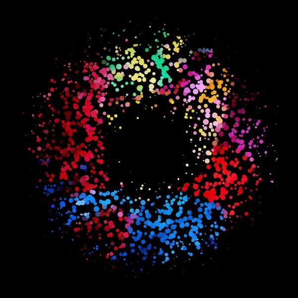 Cercle de demi-teinte couleur abstraite — Image vectorielle