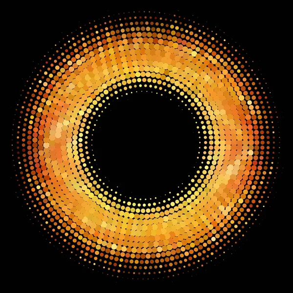Cercle de demi-teinte couleur abstraite — Image vectorielle