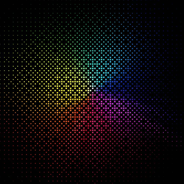 Fond coloré abstrait sur noir — Image vectorielle