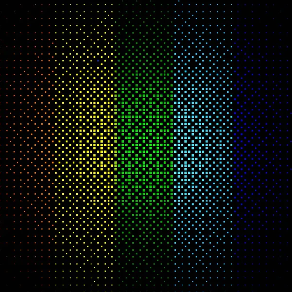 Fond coloré abstrait sur noir — Image vectorielle
