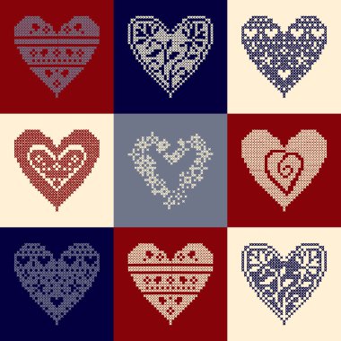 desen koleksiyonu kalpler vintage patchwork tarzı ile.