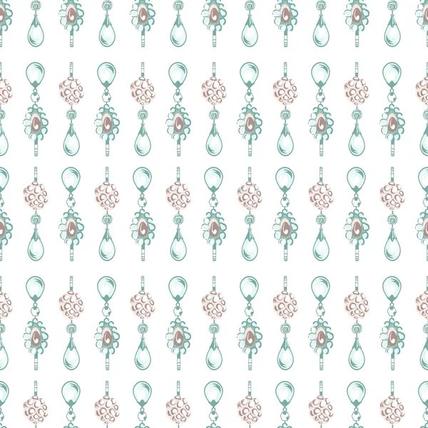 Seamless pattern of jewels — Stock Vector