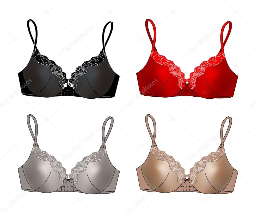 set of 4 bras