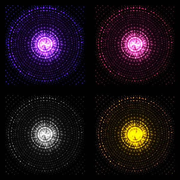4 개의 빛나는 구체에서 설정 — 스톡 벡터