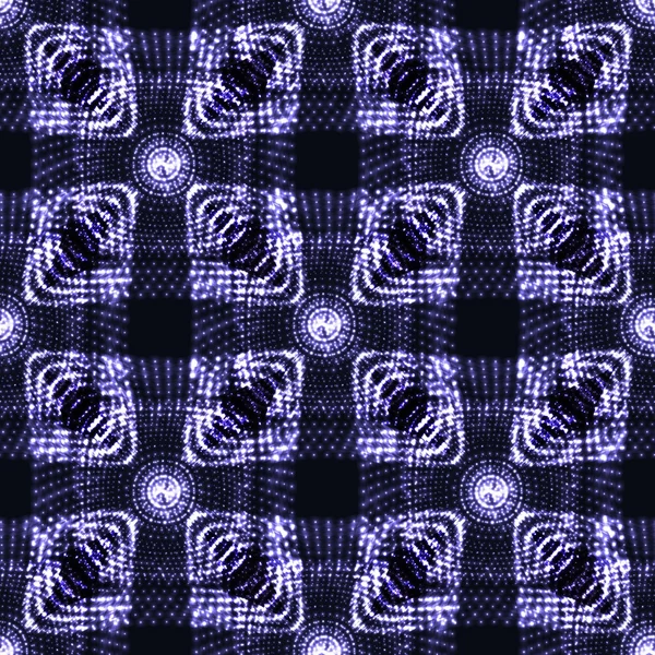 완벽 한 푸른 빛나는 민족 패턴 — 스톡 벡터