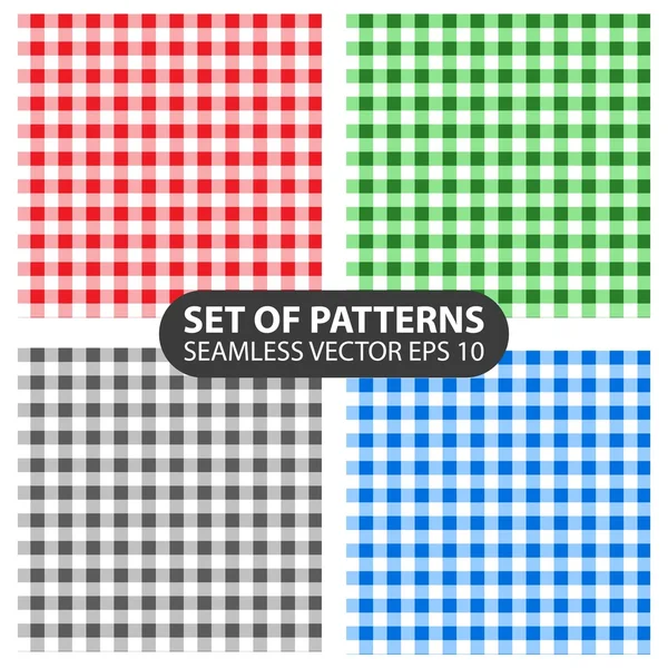 Conjunto de 4 patrones sin costura abstractos vectoriales — Archivo Imágenes Vectoriales