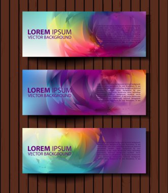 Vektör renkli ilerleme afiş koleksiyonu