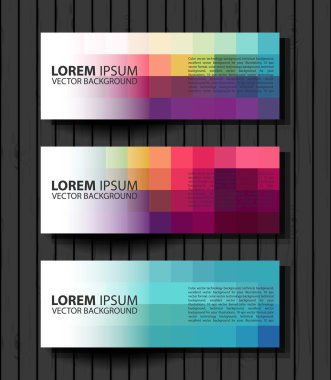 Vektör renkli ilerleme afiş koleksiyonu