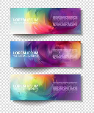 Vektör renkli ilerleme afiş koleksiyonu