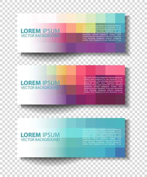 Vector colorful progress banners collection — Stock Vector