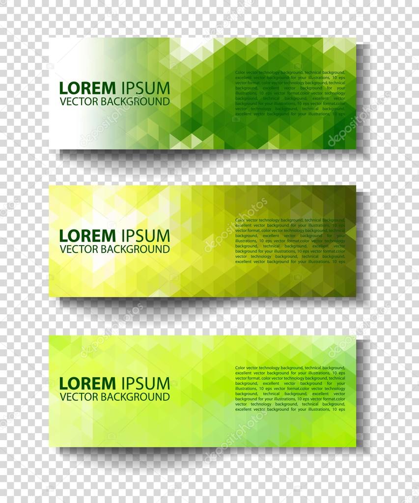 eco set of headers with four different style