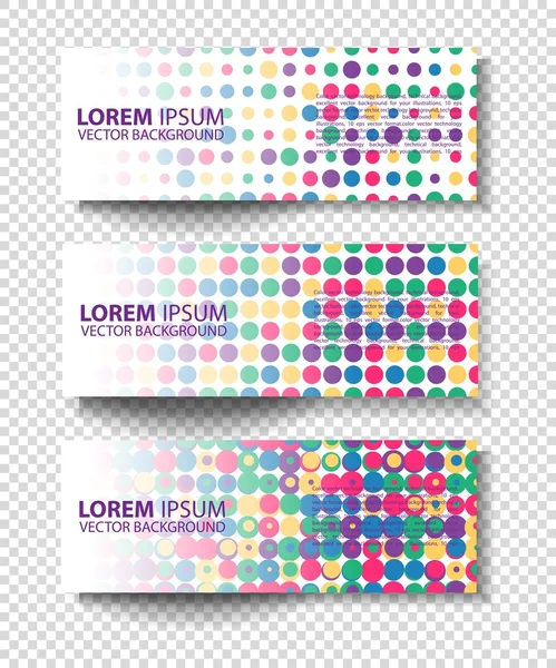 Set of colored vector rectangular banners — Stock Vector