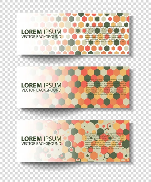 Set of colored vector rectangular banners — Stock Vector