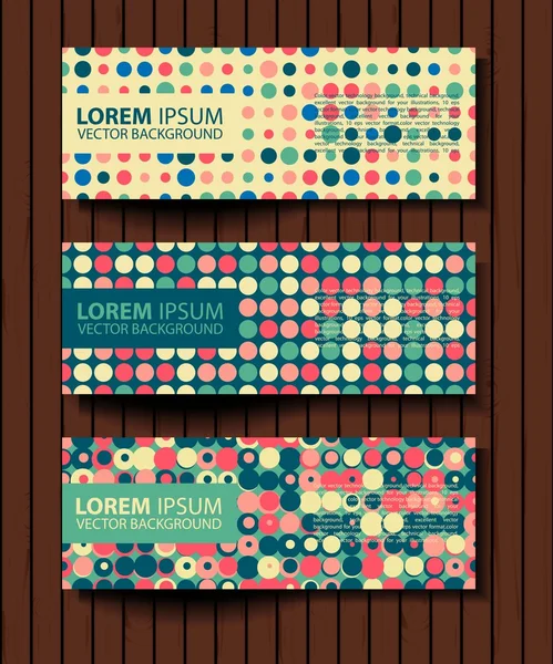 Set of colored vector rectangular banners — Stock Vector