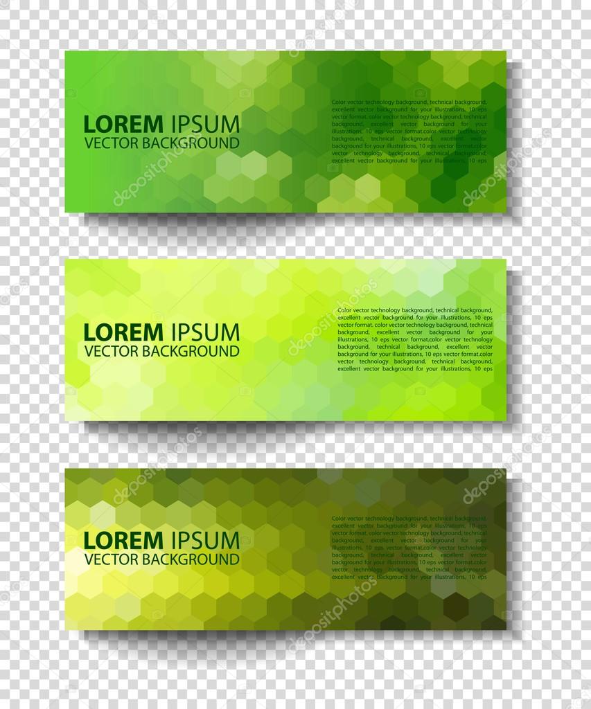 eco set of green environmental vector banners