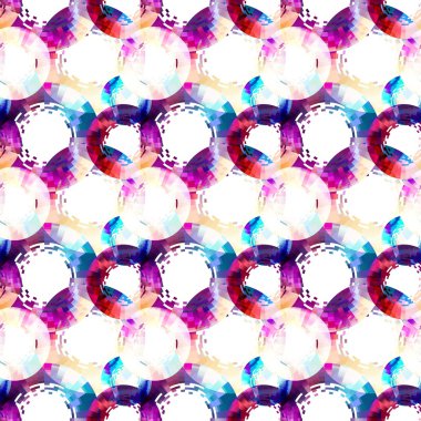 Daireler ile Seamless suluboya modeli