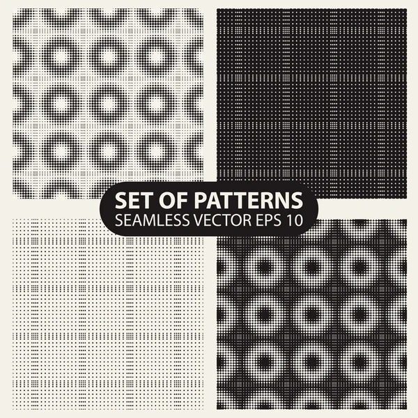 Conjunto de patrones de punto sin costura gráficos . — Archivo Imágenes Vectoriales