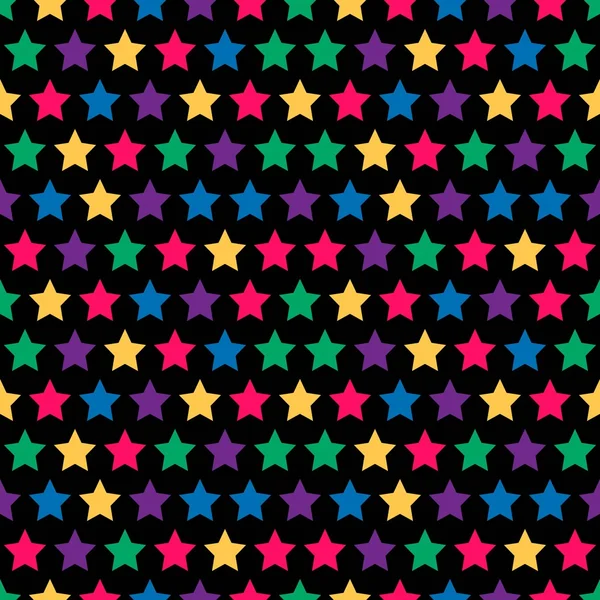 Seamless stars pattern in retro color — Stock Vector