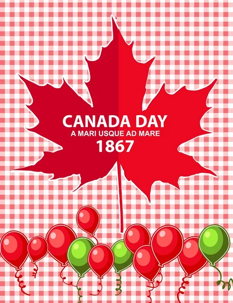 Carte Happy Canada Day en format vectoriel. — Image vectorielle