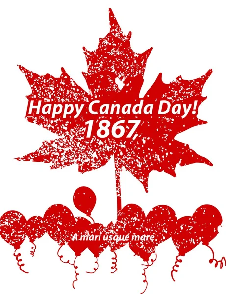 Carte Happy Canada Day en format vectoriel. — Image vectorielle