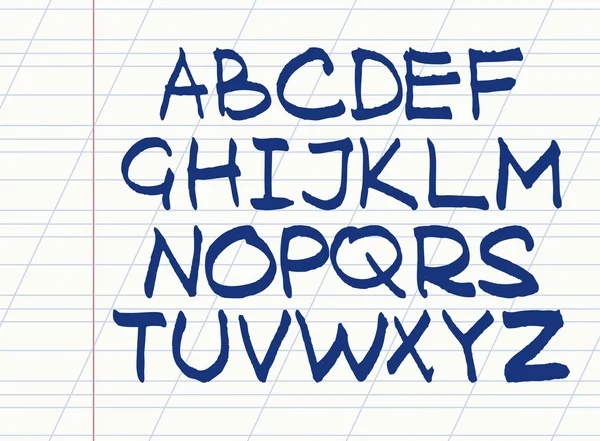 Alphabet anglais manuscrit. Illustration vectorielle  . — Image vectorielle