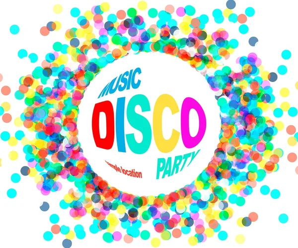 Disko parti afişi — Stok Vektör