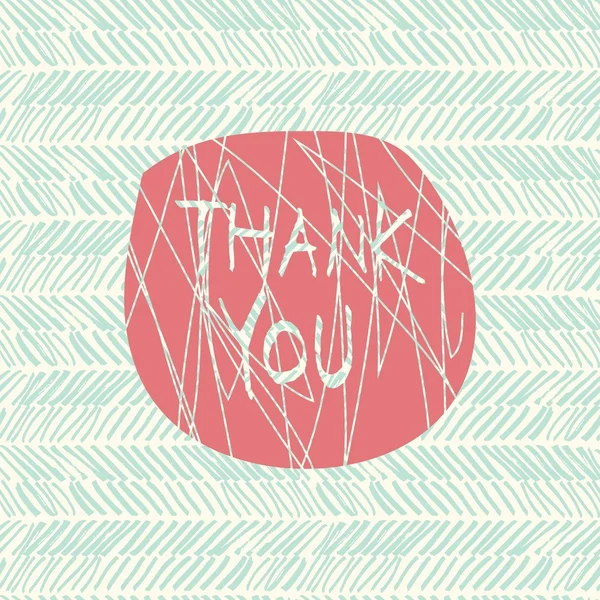 Thank you hand draw card — Stock Vector