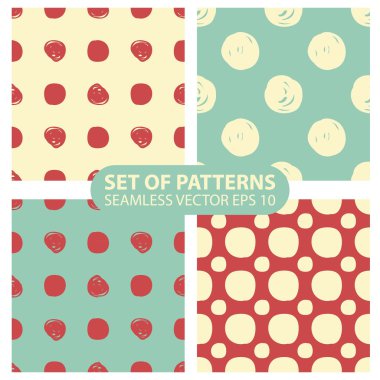 Dikişsiz desen polka dot kümesi