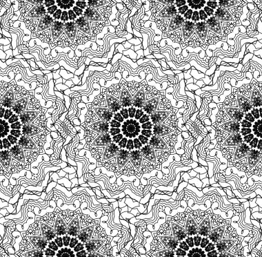 Sorunsuz kontur çiçek desenli