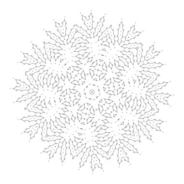 Vektör güzel Deco siyah Mandala