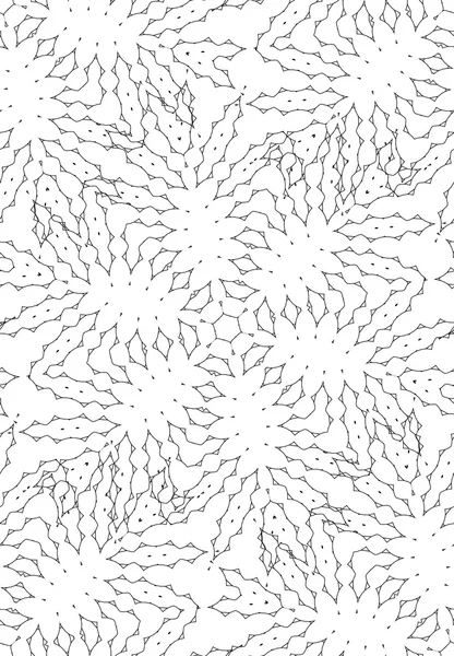 Seamless Contour Floral Pattern — Stock Vector