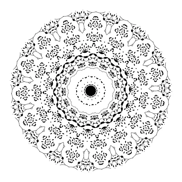 Vector mooie Deco zwarte Mandala — Stockvector