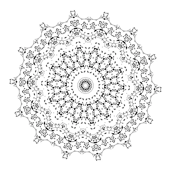 Vektorové krásný Deco černé Mandala — Stockový vektor