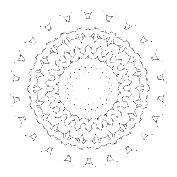 Vector mooie Deco zwarte Mandala — Stockvector