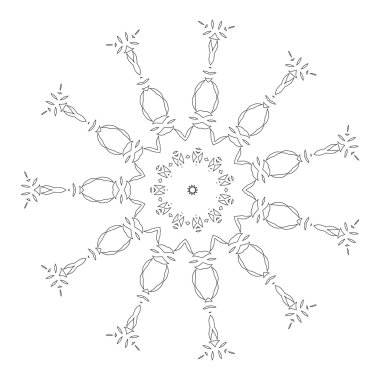 Vektör güzel Deco siyah Mandala