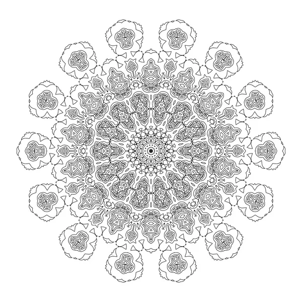 Vektorové krásný Deco černé Mandala — Stockový vektor