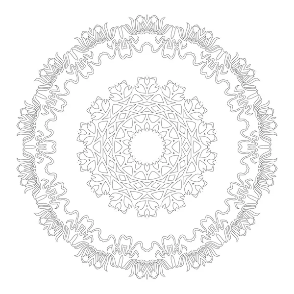 Vektor vackra Deco svart Mandala — Stock vektor