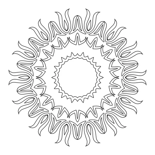 Vektorové krásný Deco černé Mandala — Stockový vektor