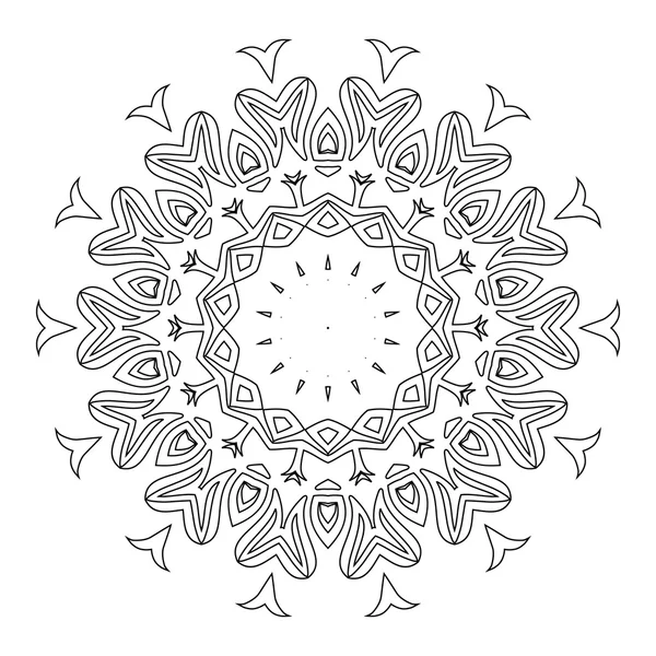 Vetor bonito Deco Mandala Preto —  Vetores de Stock