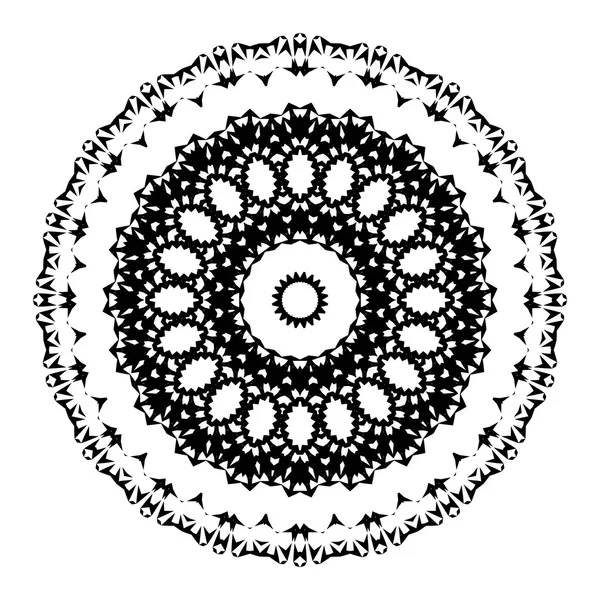 Vektorové krásný Deco černé Mandala — Stockový vektor