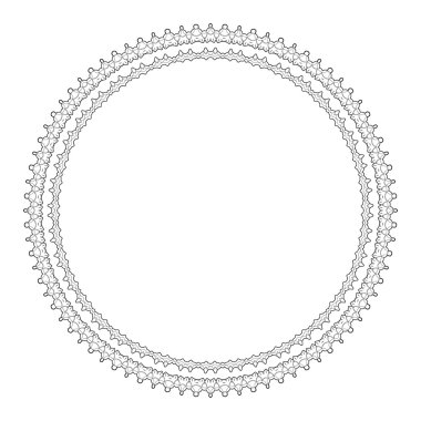 Vektör güzel Deco siyah Mandala. 